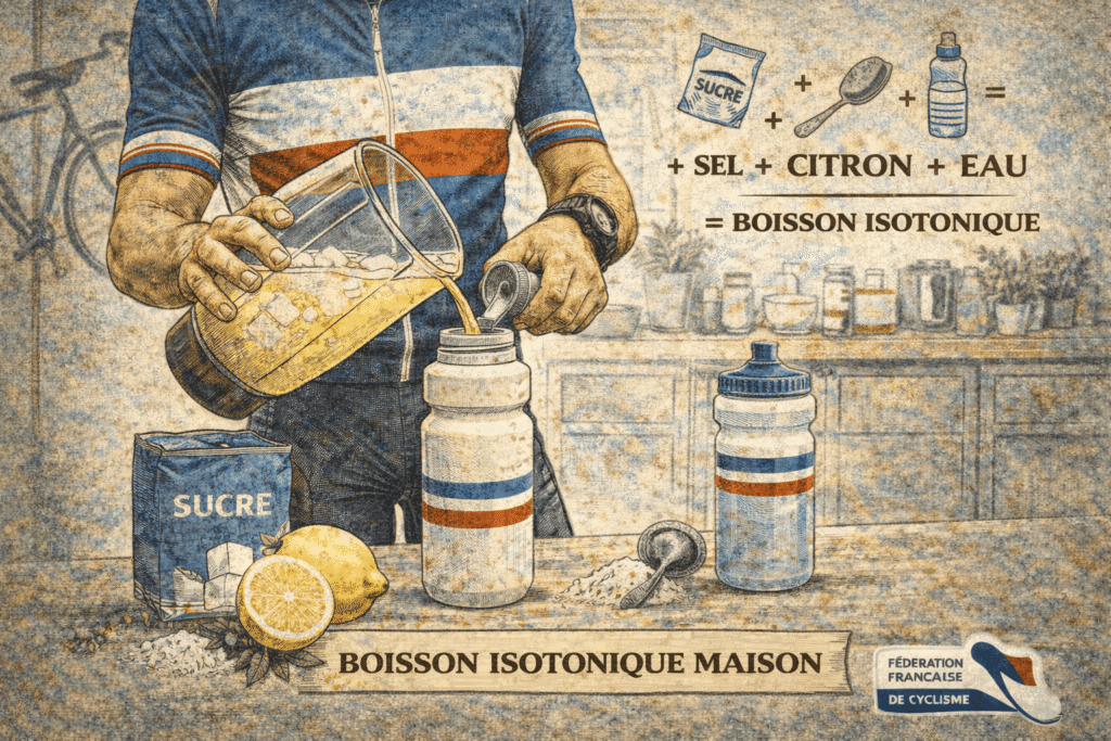 boisson isotonique maison pour cyclistes et sportifs