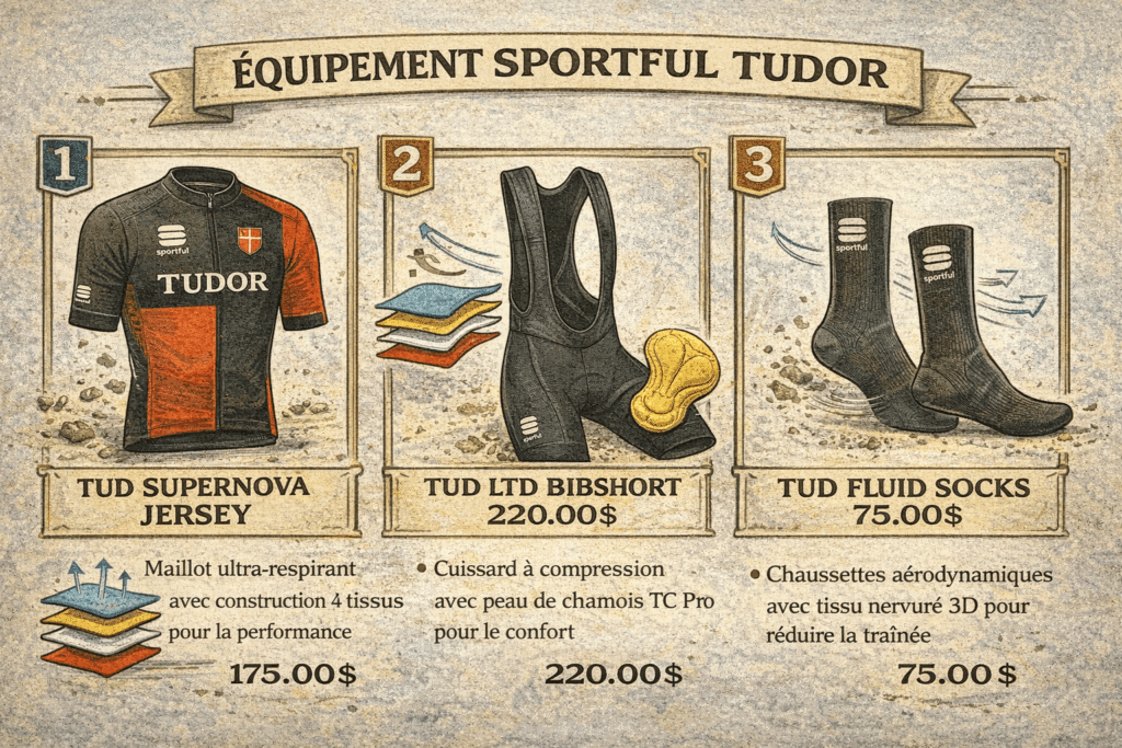 équipements Sportful Tudor 2026