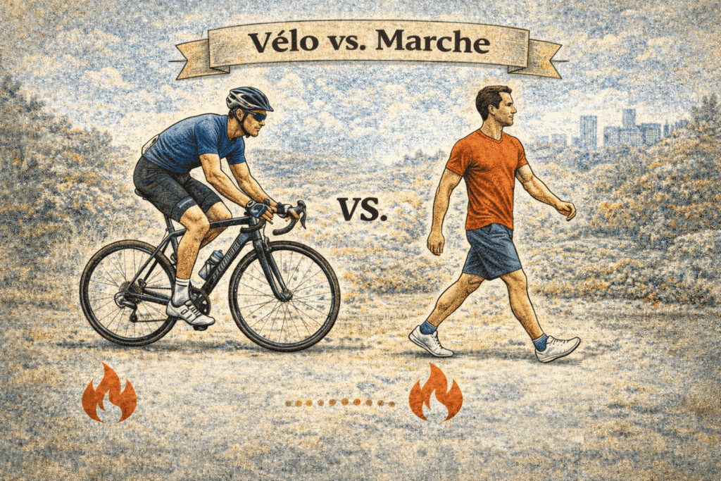 vélo marche calories brûlées